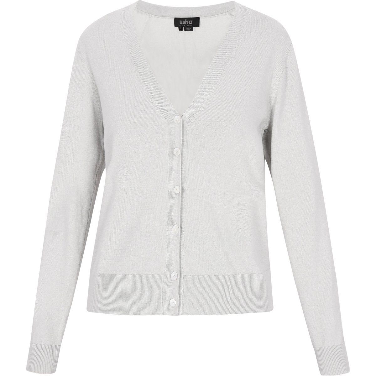 Klassische Strickjacke mit V-Ausschnitt