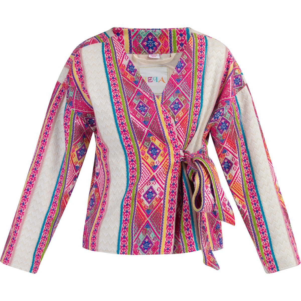 Wickeljacke mit Ethno-Muster