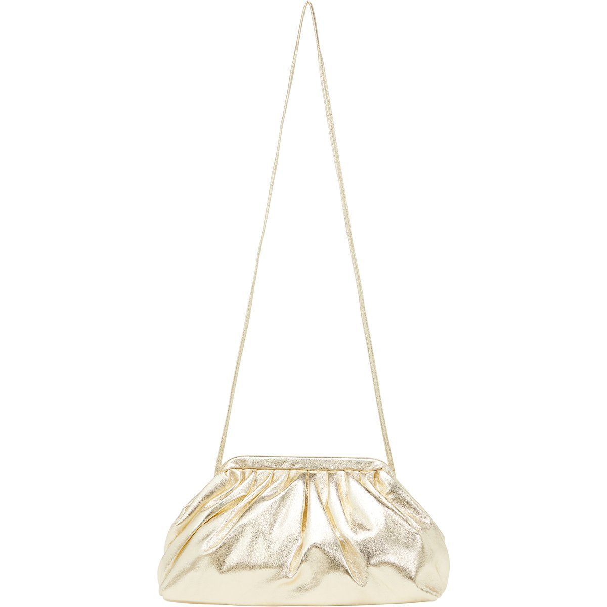 Metallische Abend-Clutch mit Falten