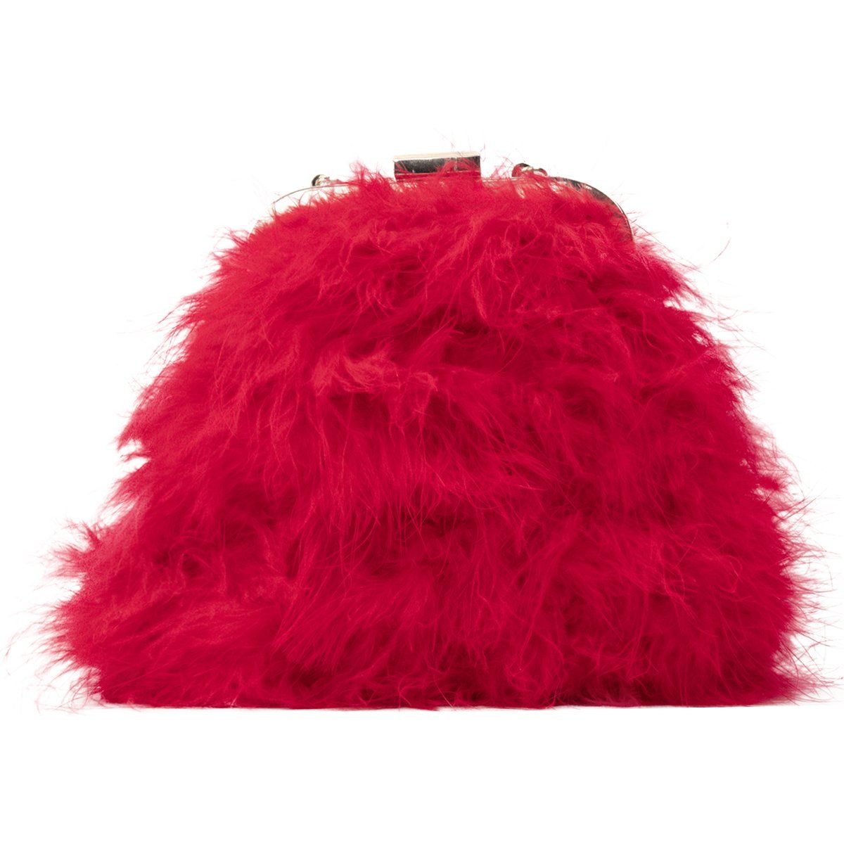 Abend-Clutch mit Federbesatz