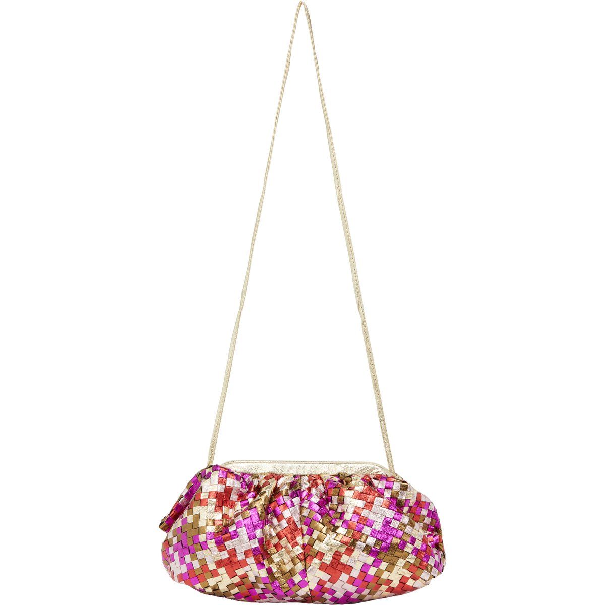 Geflochtene Metallic Abend-Clutch