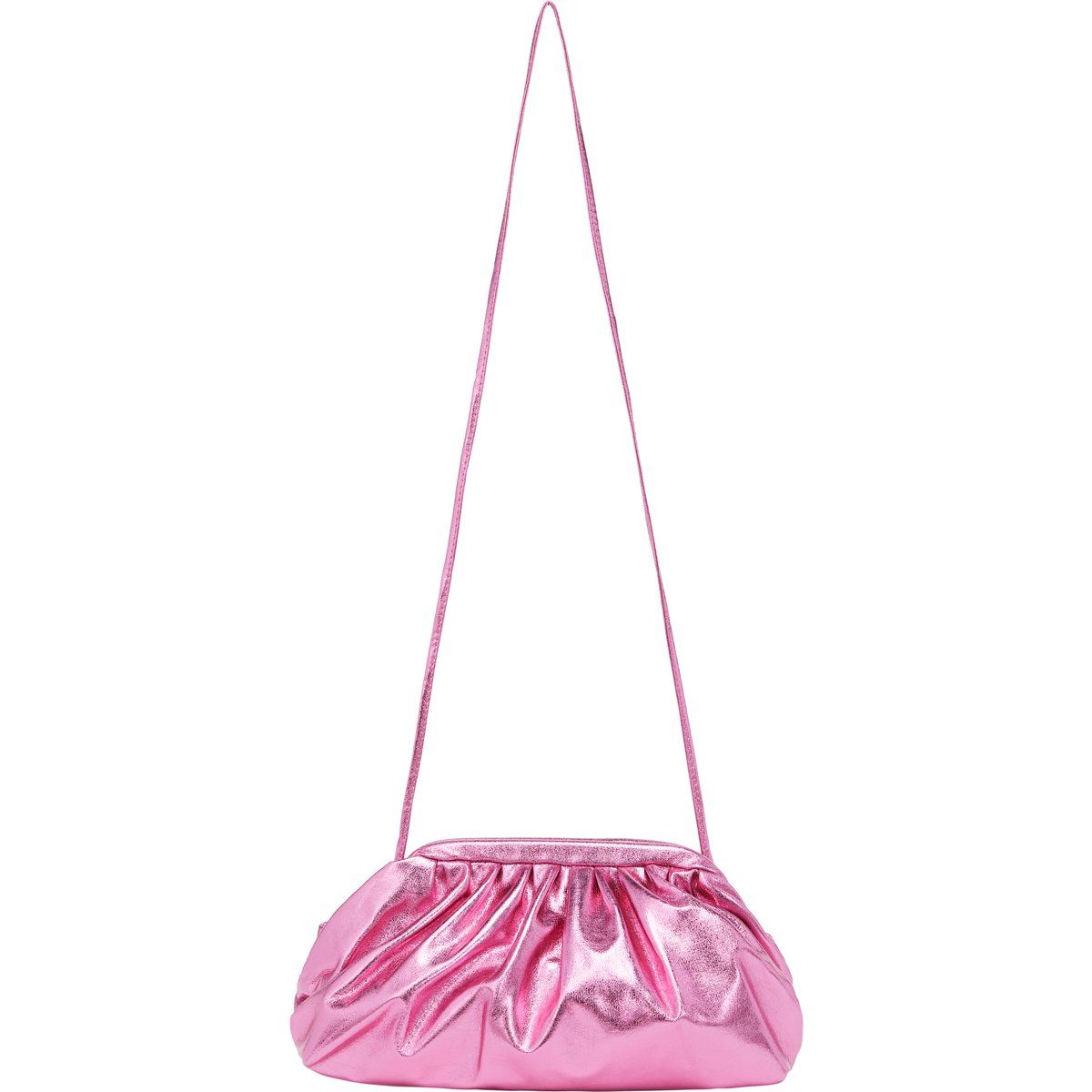 Metallic-Clutch mit Faltendetails