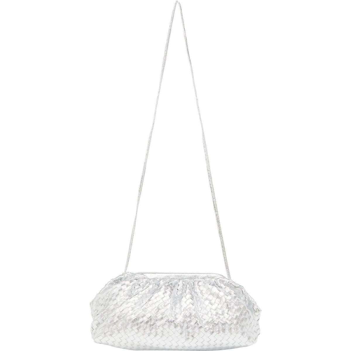 Geflochtene Metallic-Clutch mit Raffung