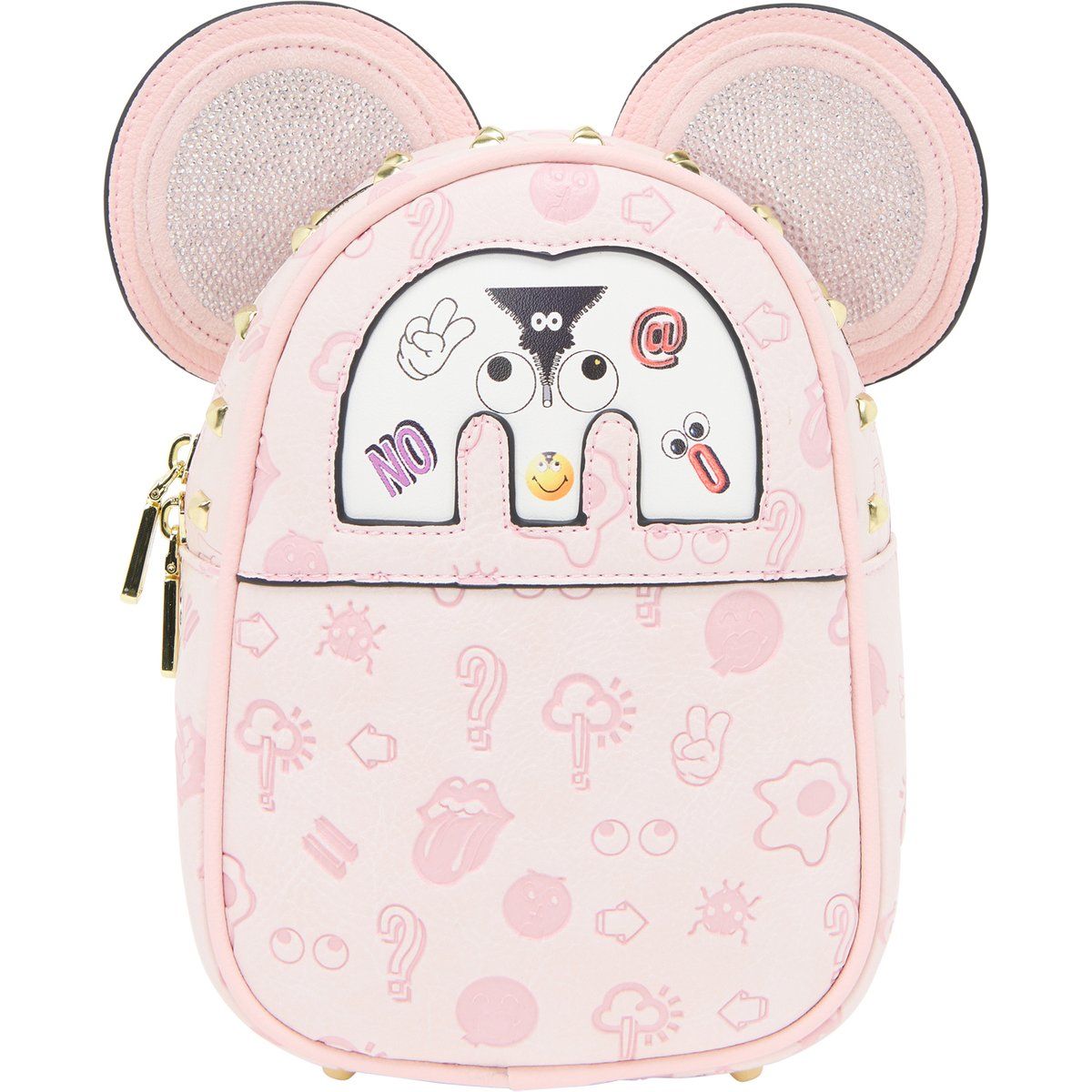 Verspielter Mini-Rucksack mit Ohren und Nieten