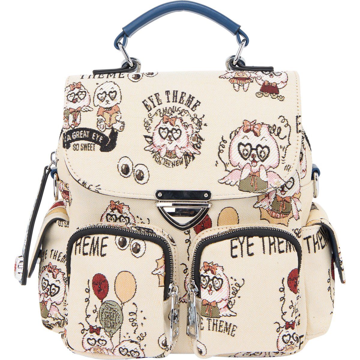 Verspielter Rucksack mit Webmuster