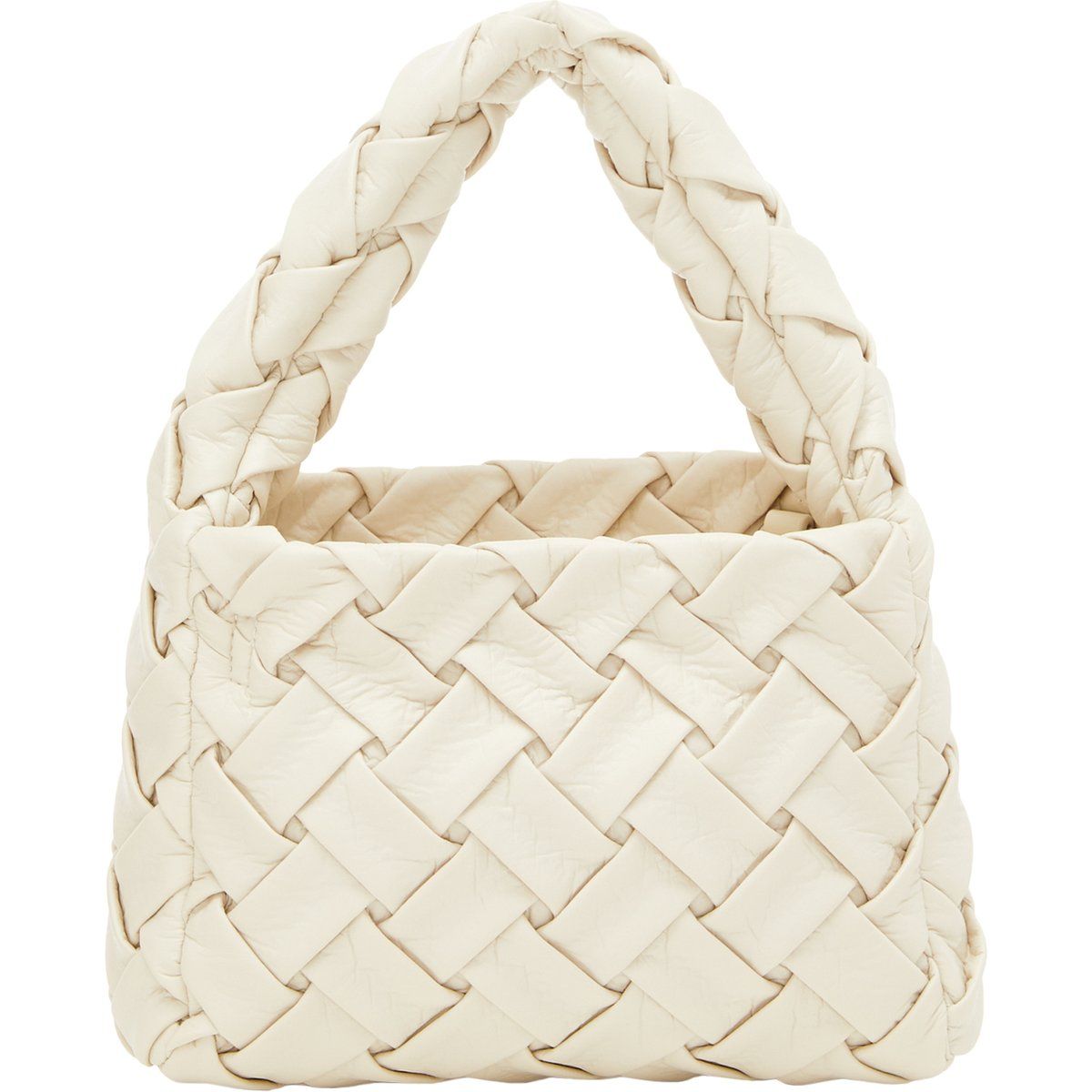 Geflochtene wattierte Handtasche mit Griff