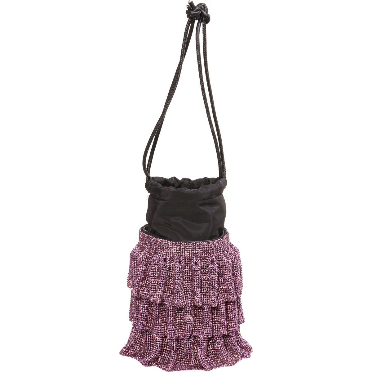 Lagenlook Beuteltasche mit Perlenbesatz