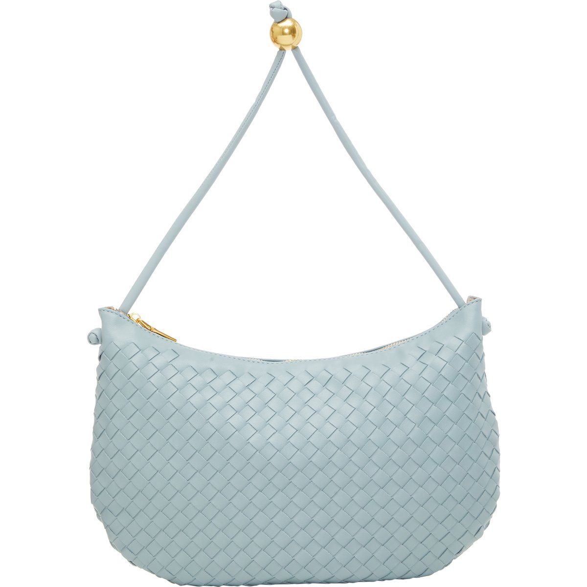 Geflochtene Halbmond-Schultertasche