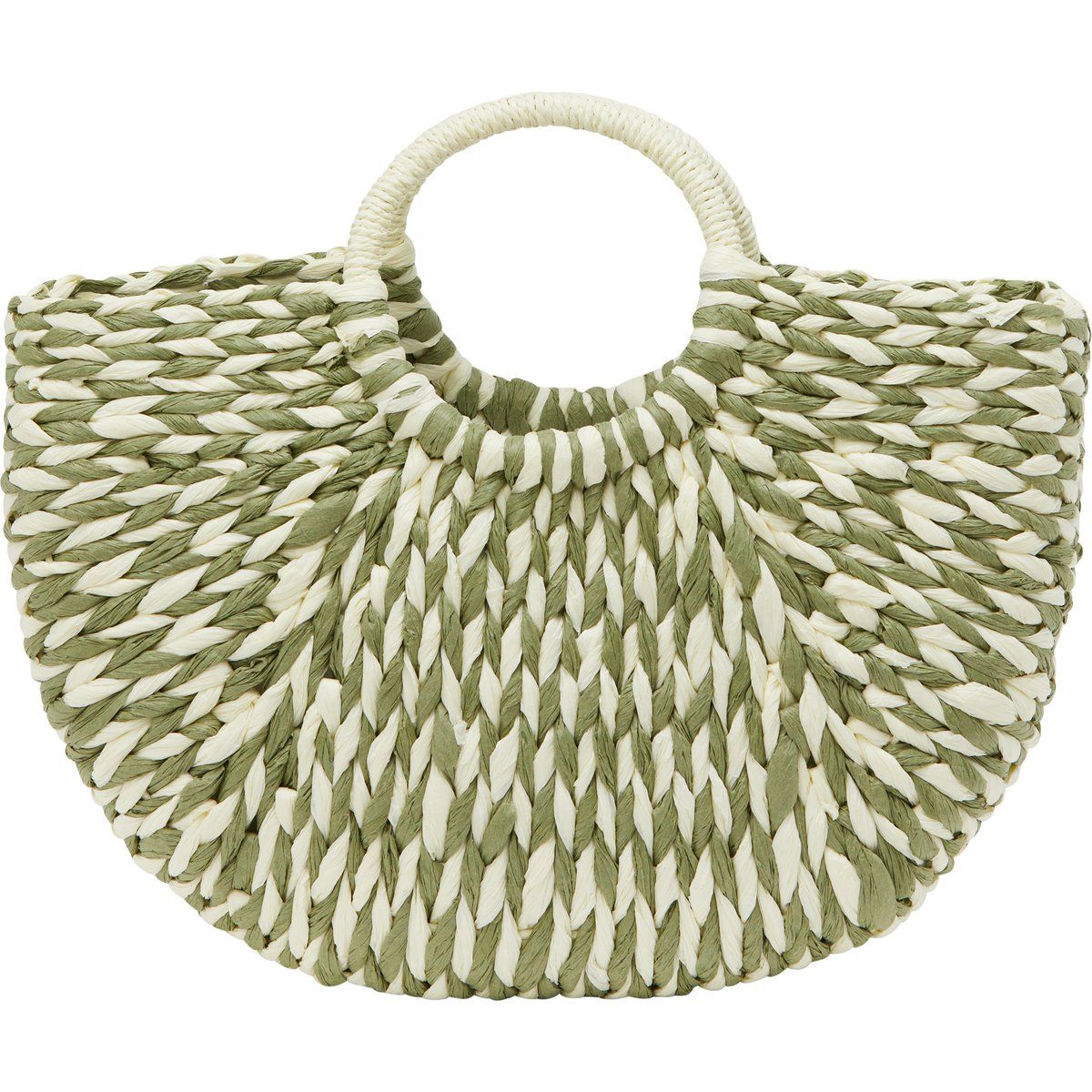 Geflochtene Handtasche in Halbmondform