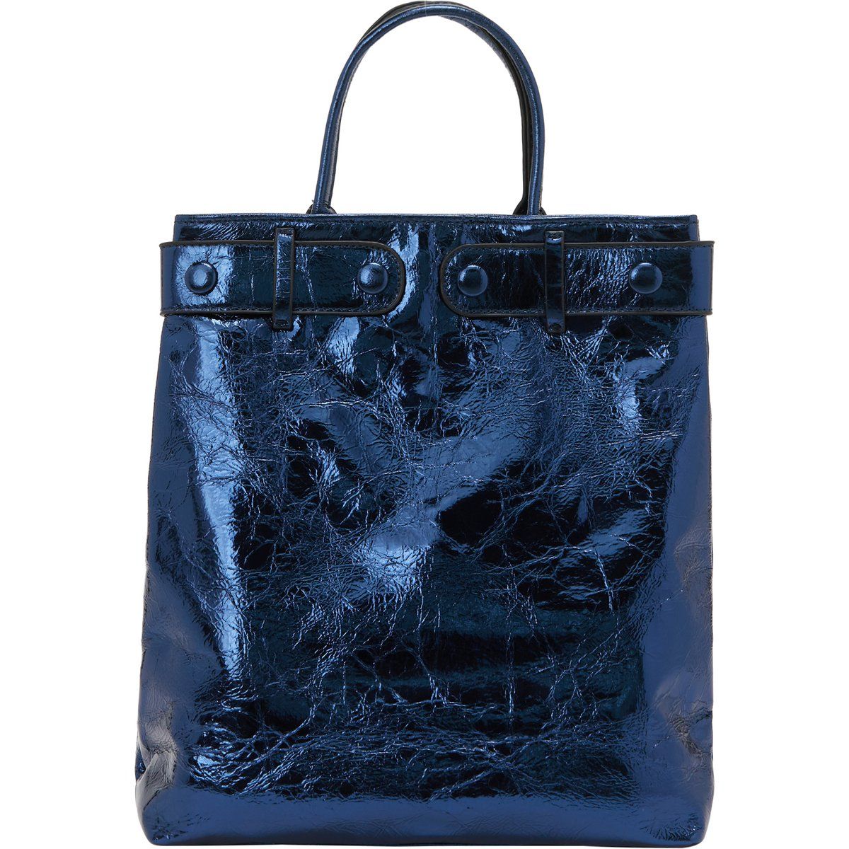 Kleine Metallic-Handtasche in Knitteroptik