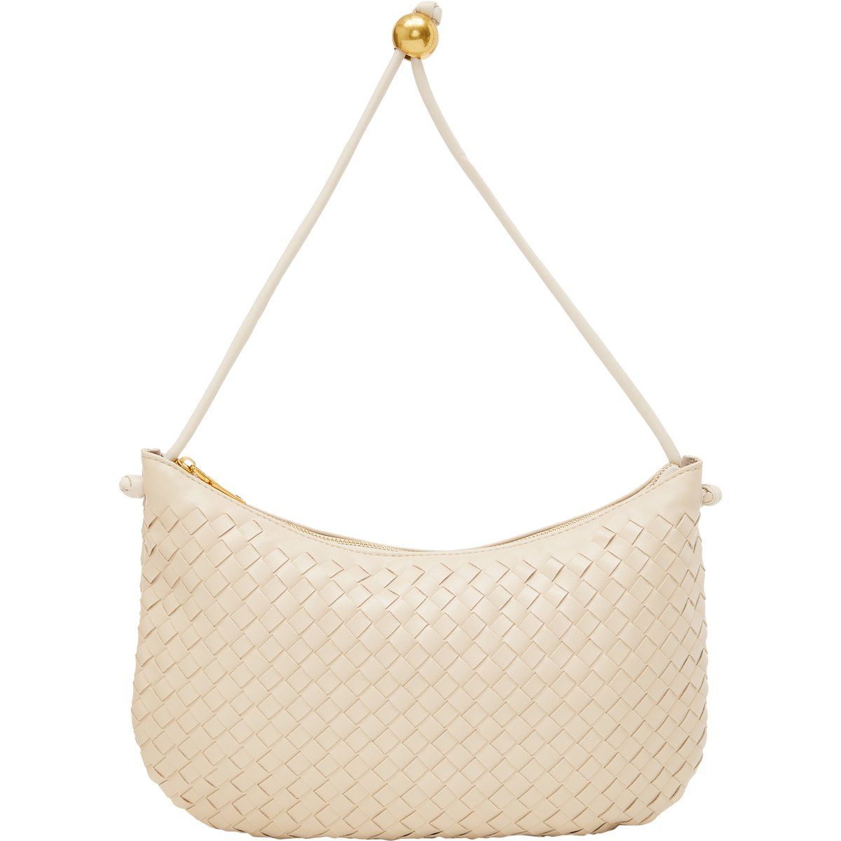 Geflochtene Crescent-Tasche aus Kunstleder