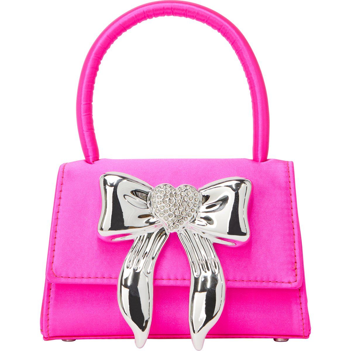 Satin-Handtasche mit Schleifen-Detail