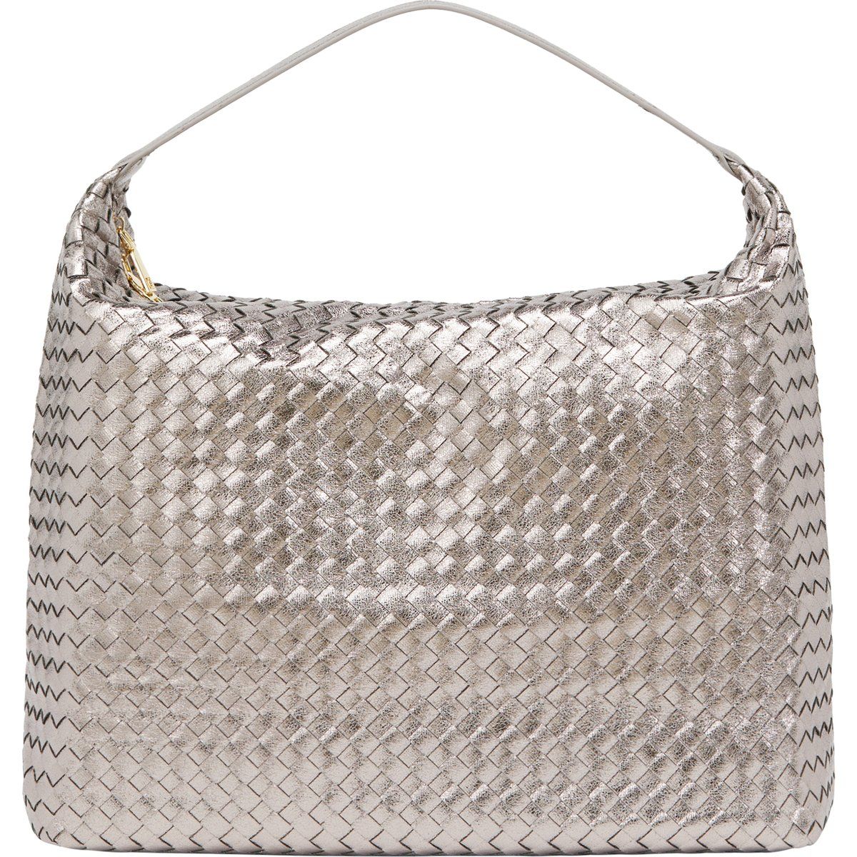 Geflochtene Metallic Hobo-Tasche