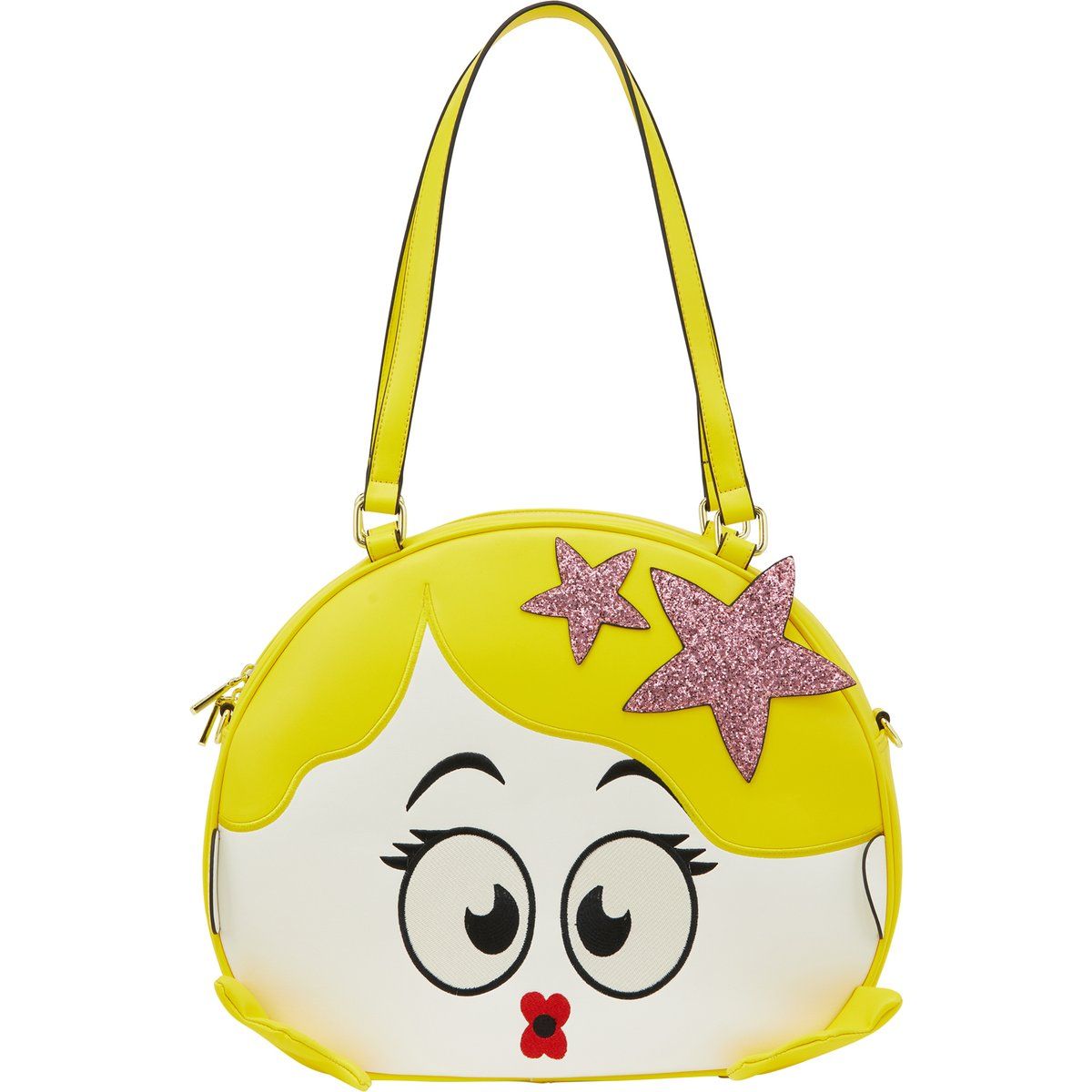 Verspielte runde Comic-Gesicht Handtasche