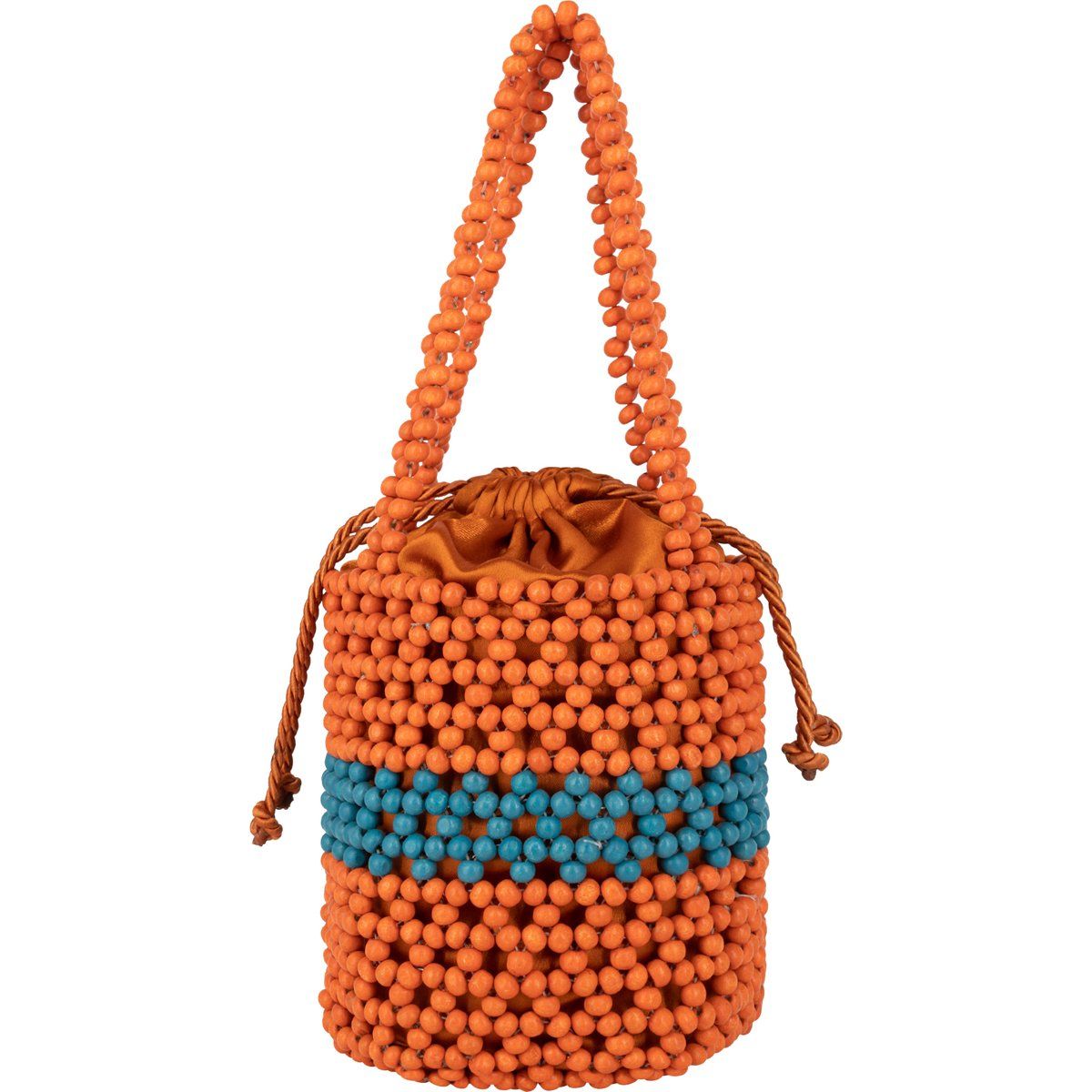 Bucket-Bag aus Perlen mit Kordelzug