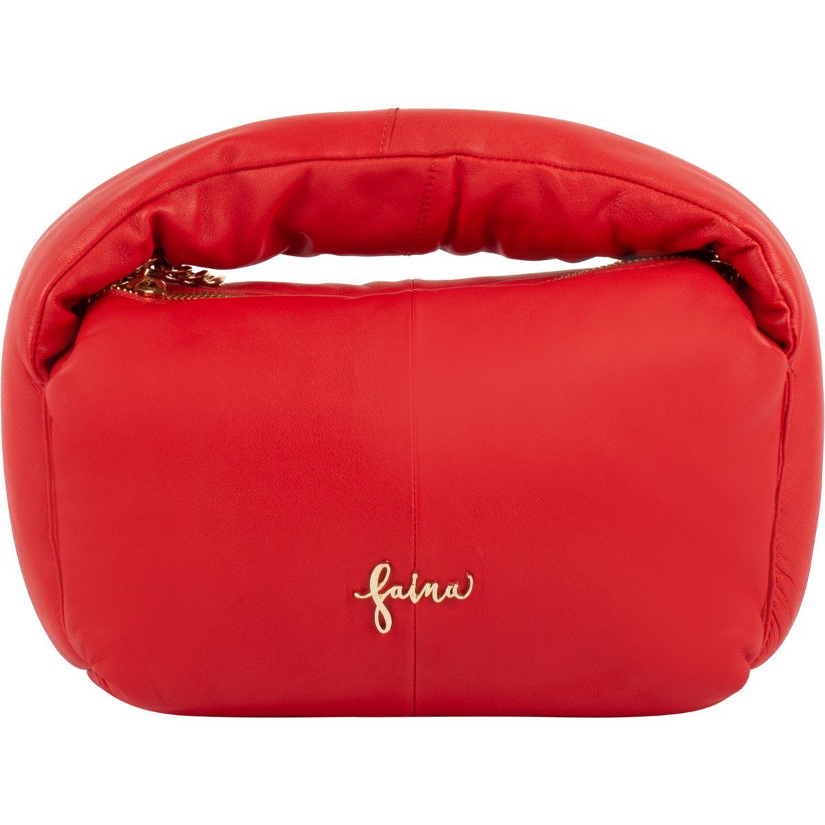 Gepolsterte Leder-Henkeltasche