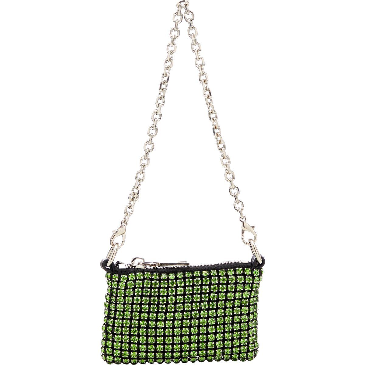 Schimmernde Strass-Gitter Mini-Tasche
