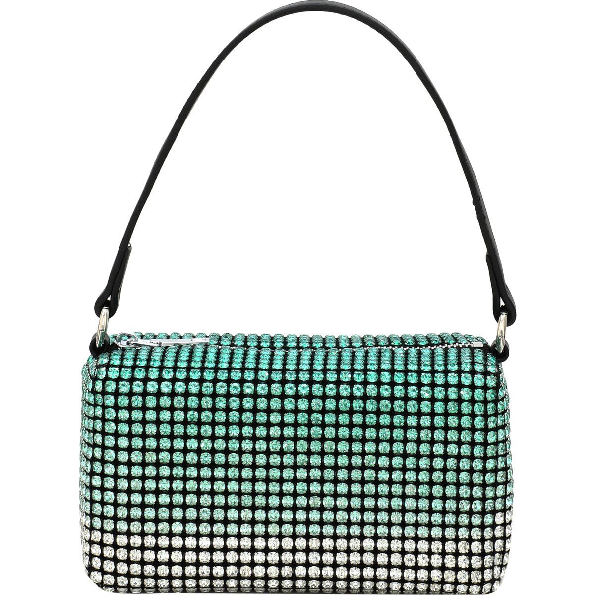 Kristallverzierte Ombré-Schultertasche