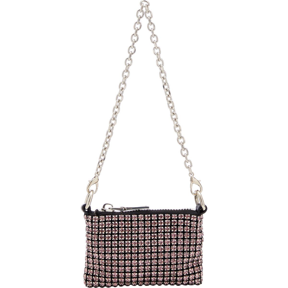Abend-Minitasche mit Strass-Gittermuster