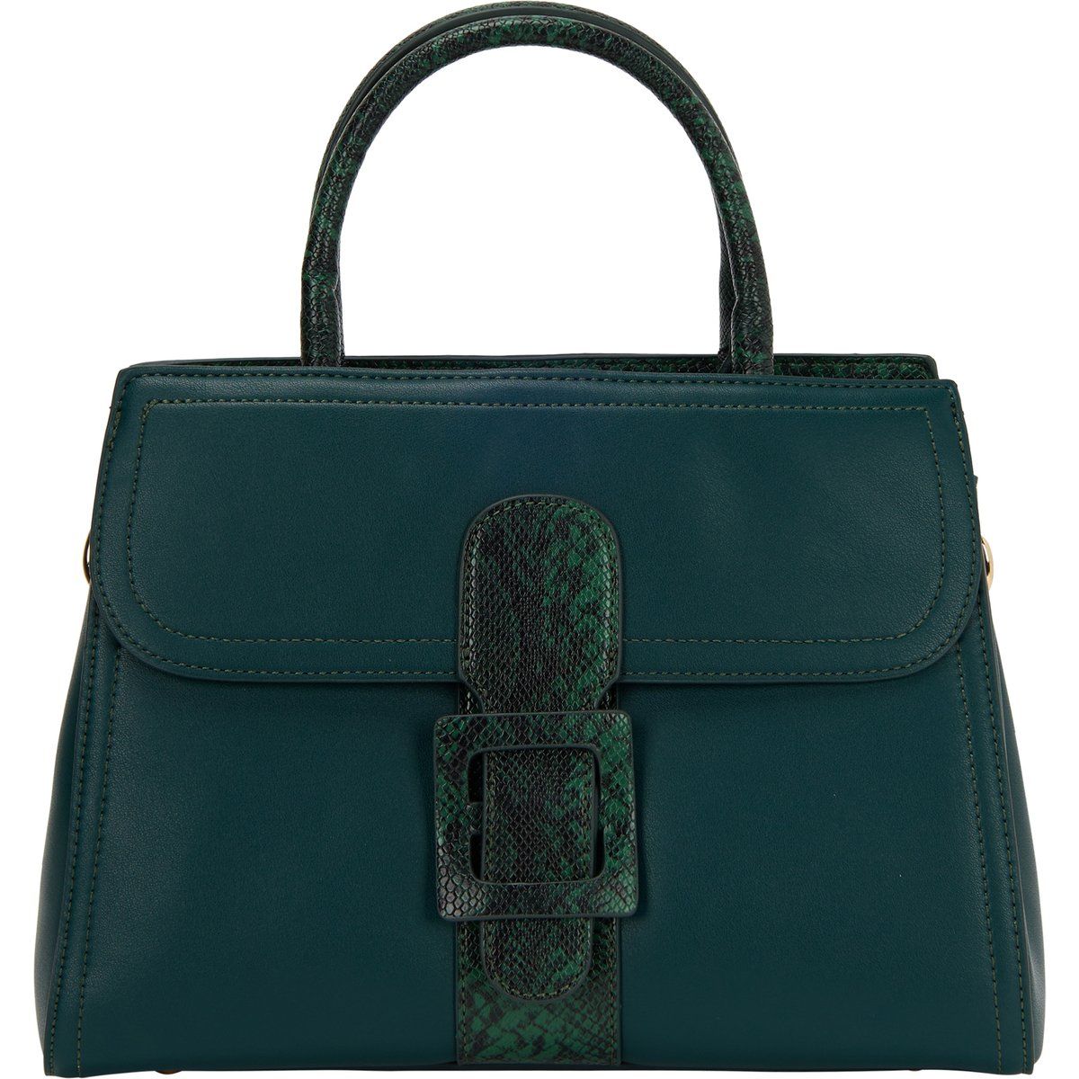 Elegante Henkeltasche mit Schlangendetails