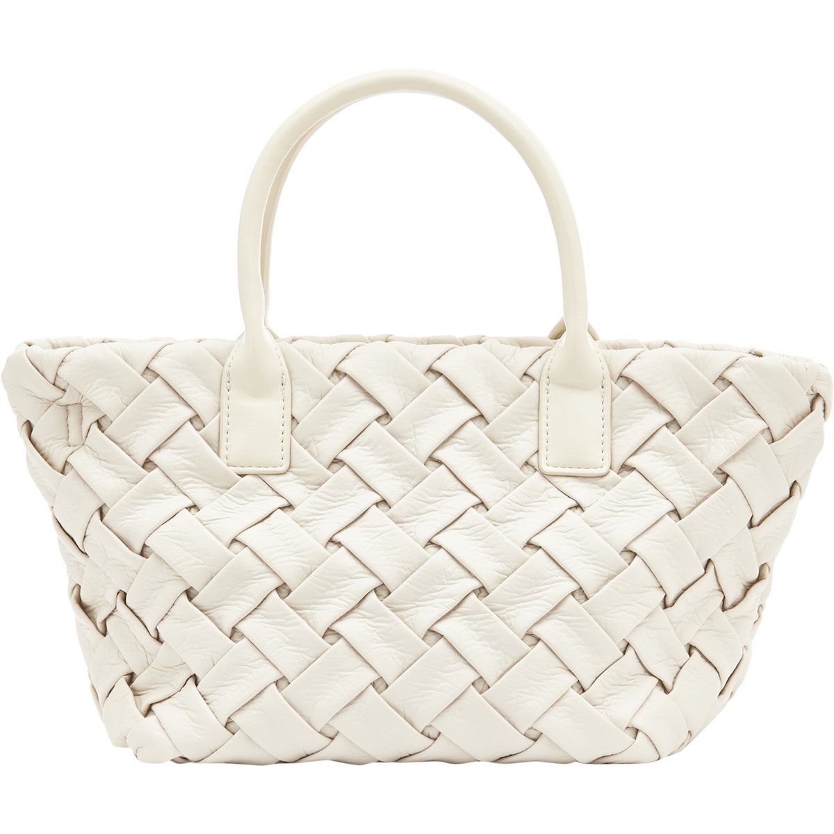 Grob Gewebte Leder Tote Bag