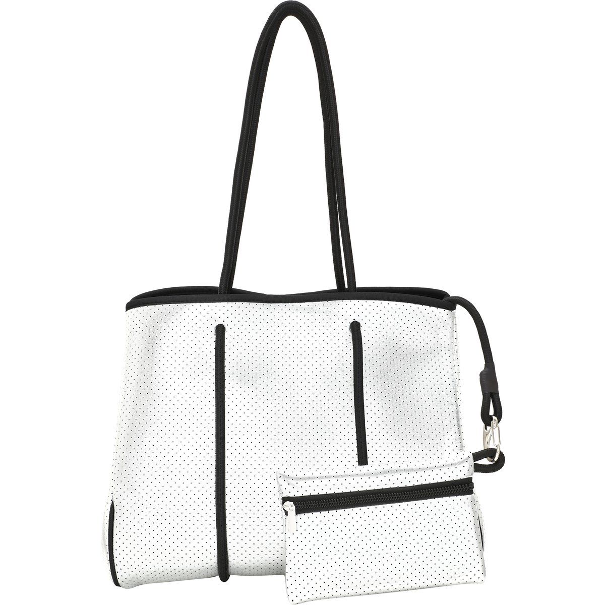Perforierter minimalistischer Shopper mit Tasche