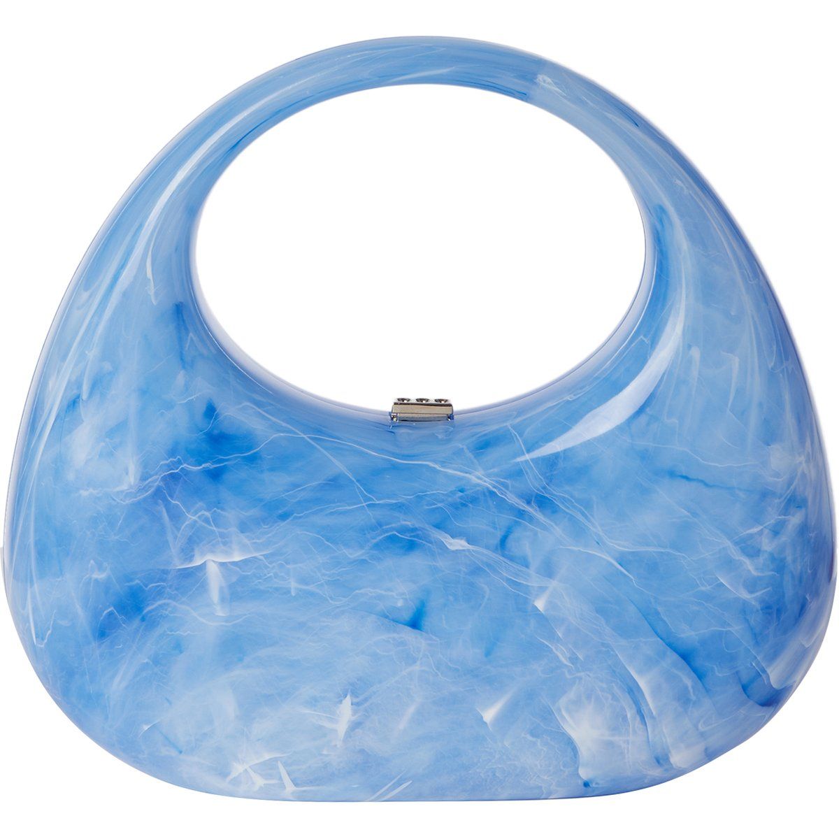 Skulpturale marmorierte Henkeltasche