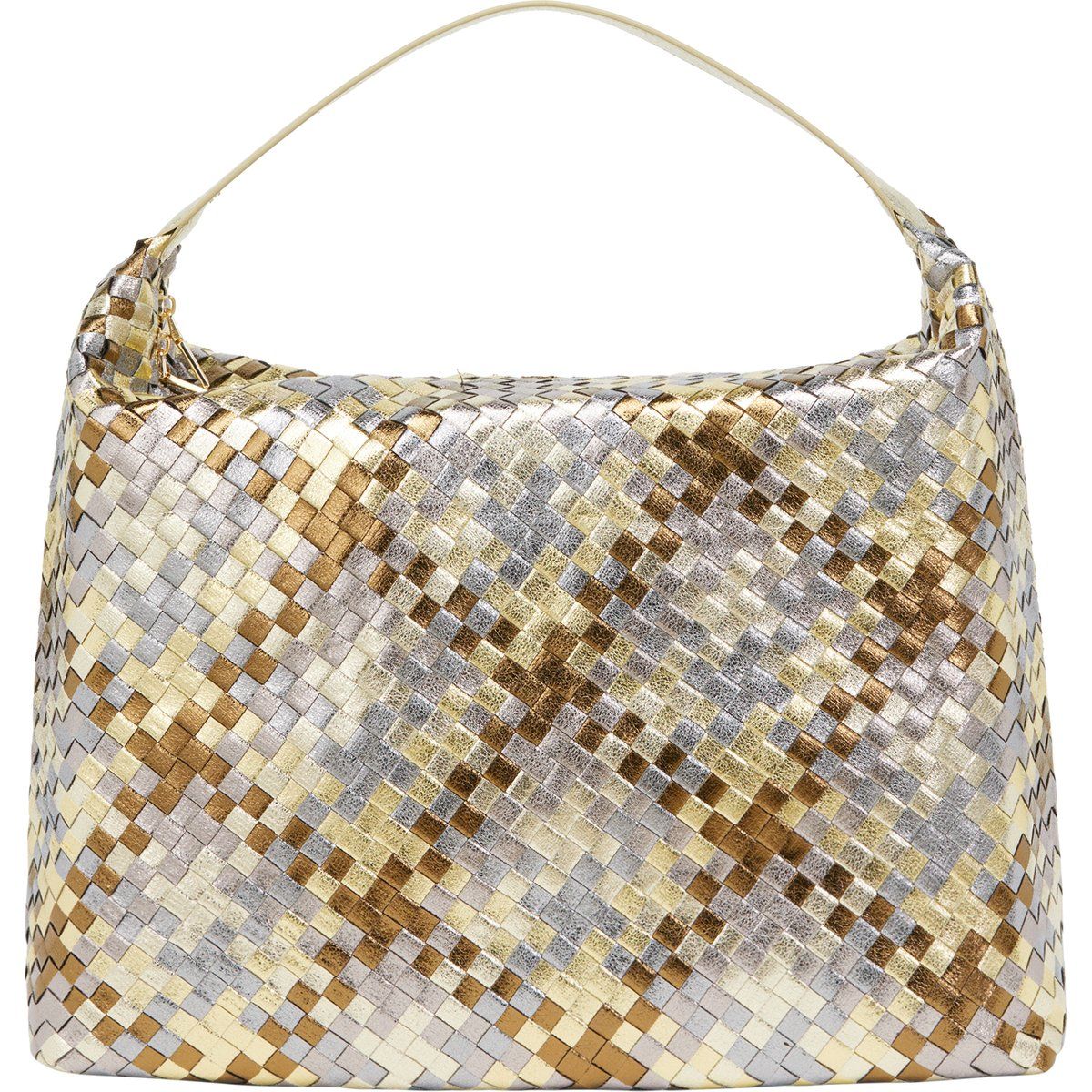 Geflochtene Metallic Trapez-Hobo
