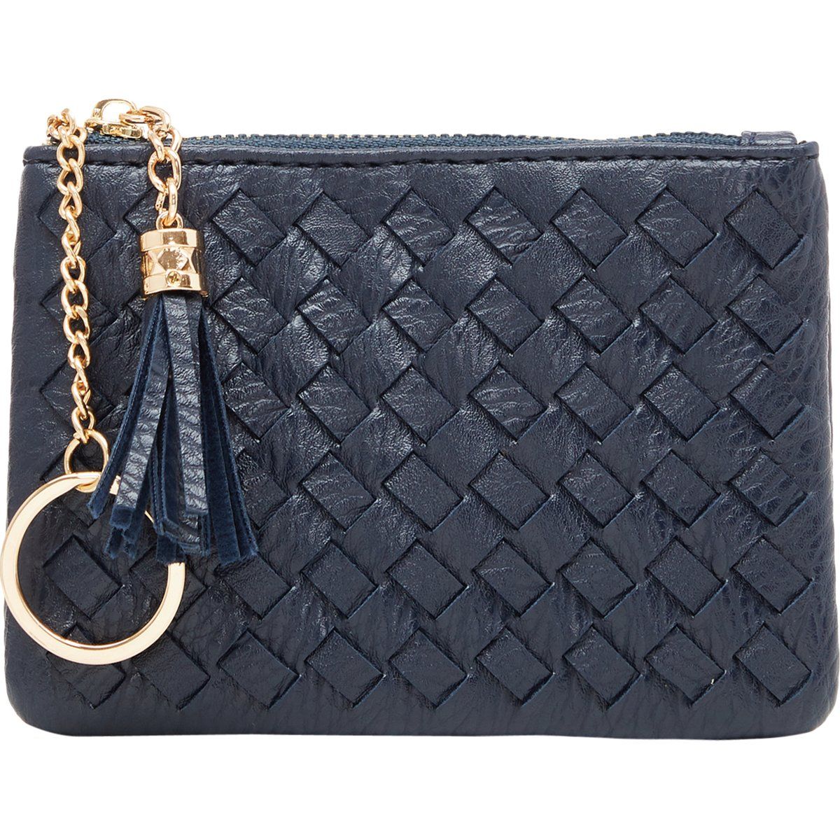 Geflochtene Kunstleder-Tasche mit Quaste