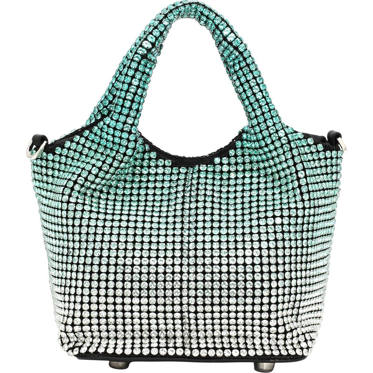 Glitzernde Strass-Mini-Tote mit Farbverlauf