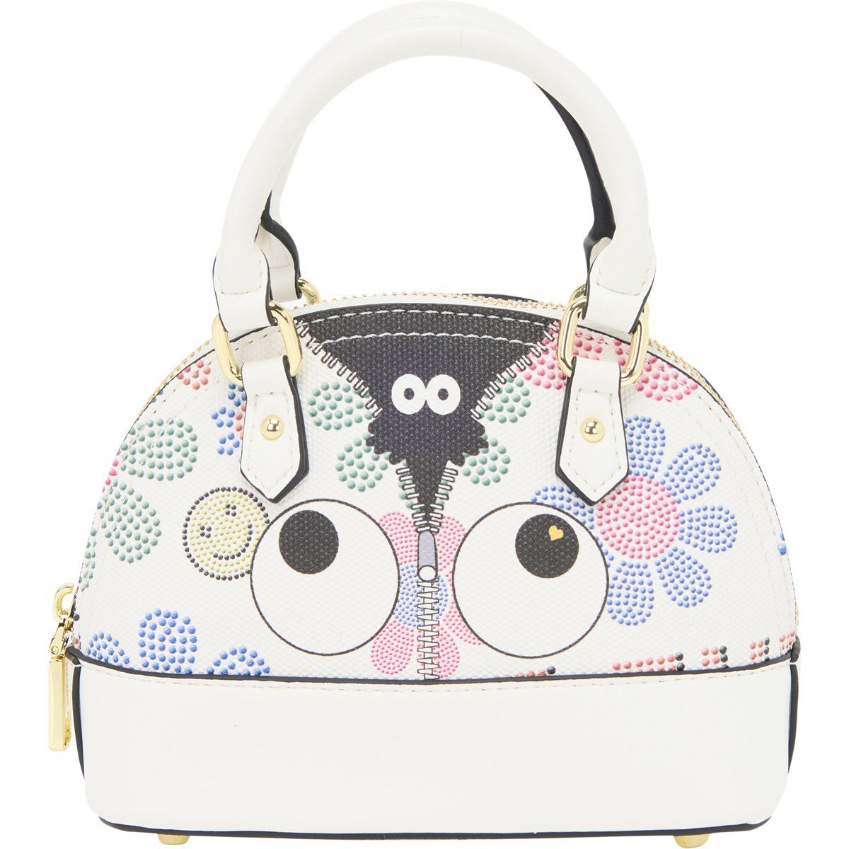 Gemusterte Eyetheme Kuppelhandtasche