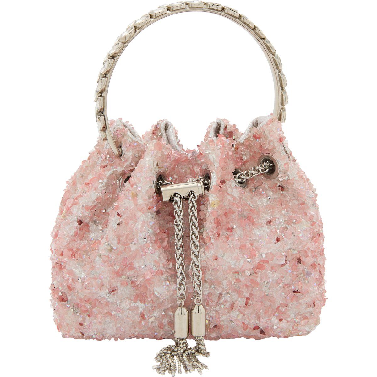 Elegante Beuteltasche mit Kristall-Verzierung