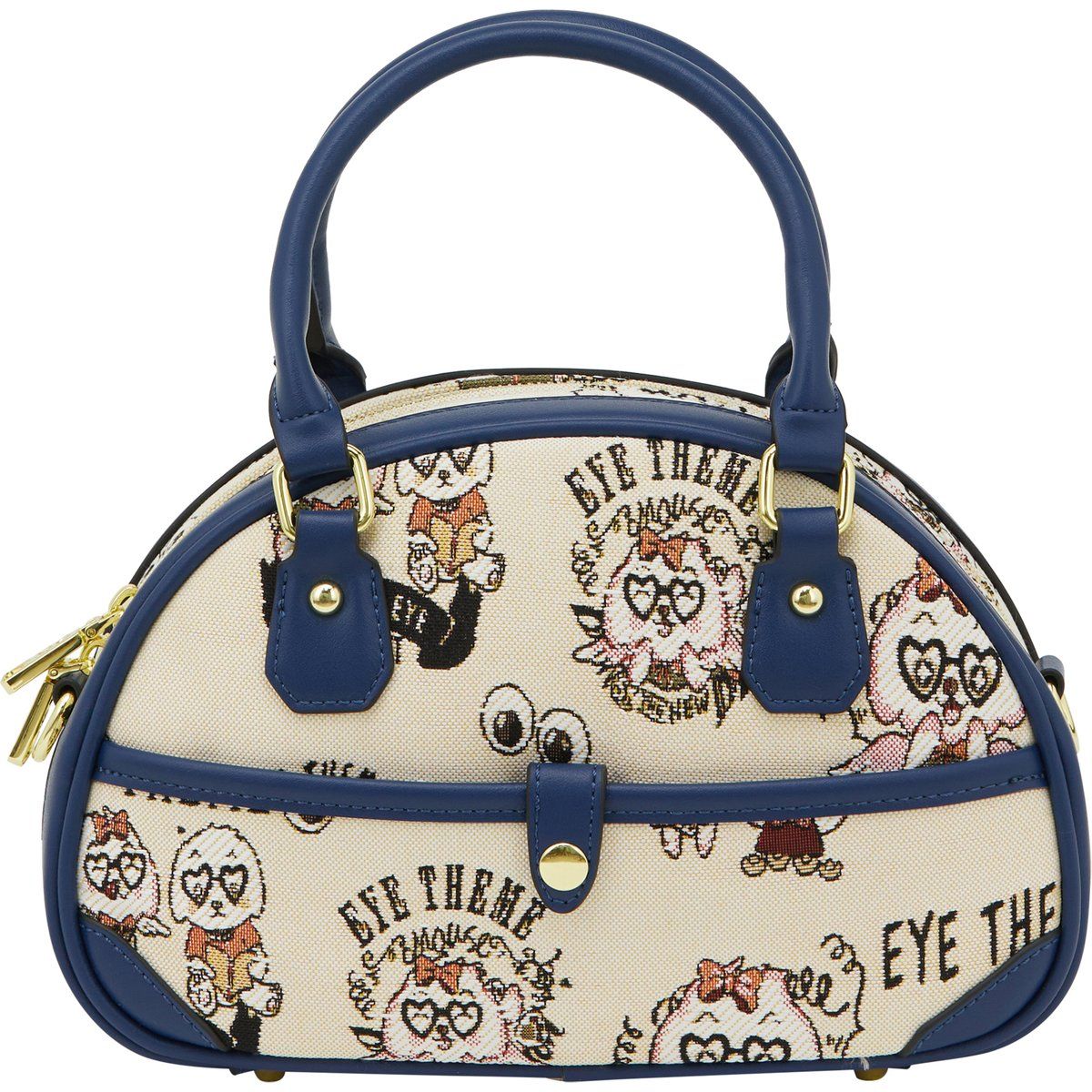 Verspielte Henkeltasche mit Tapisserie-Print