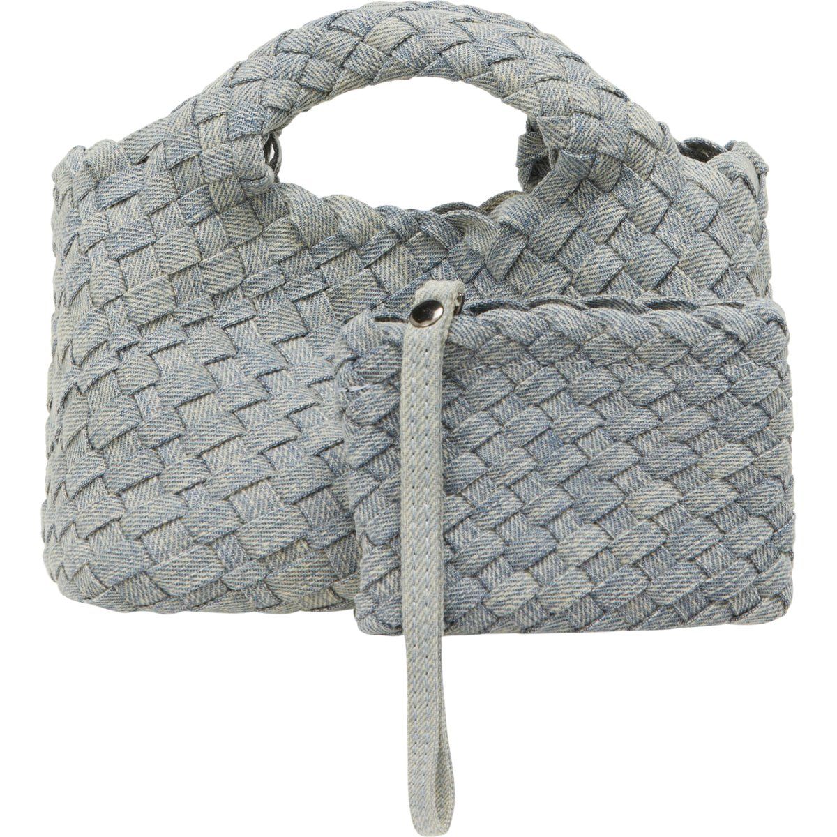 Geflochtenes Denim-Tragetaschen-Set