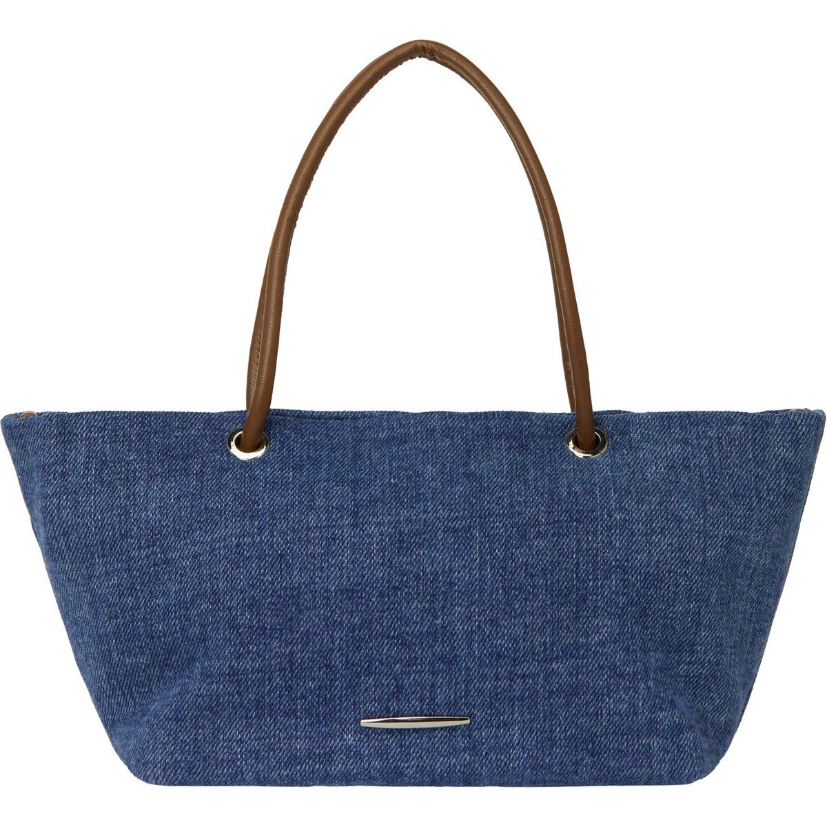 Denim-Shopper mit Kontrast-Henkeln