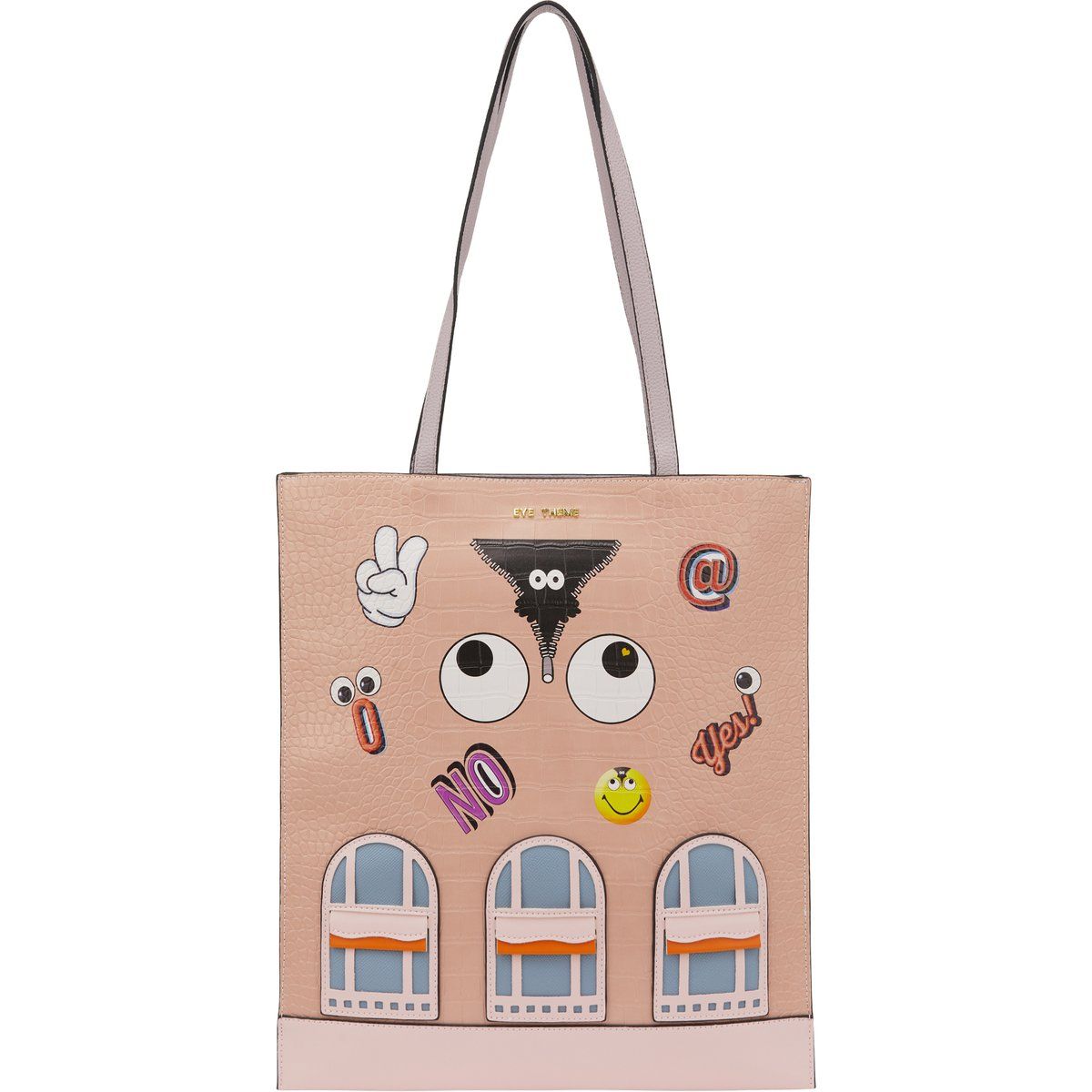 Verspielte Shopper-Tasche mit Patches