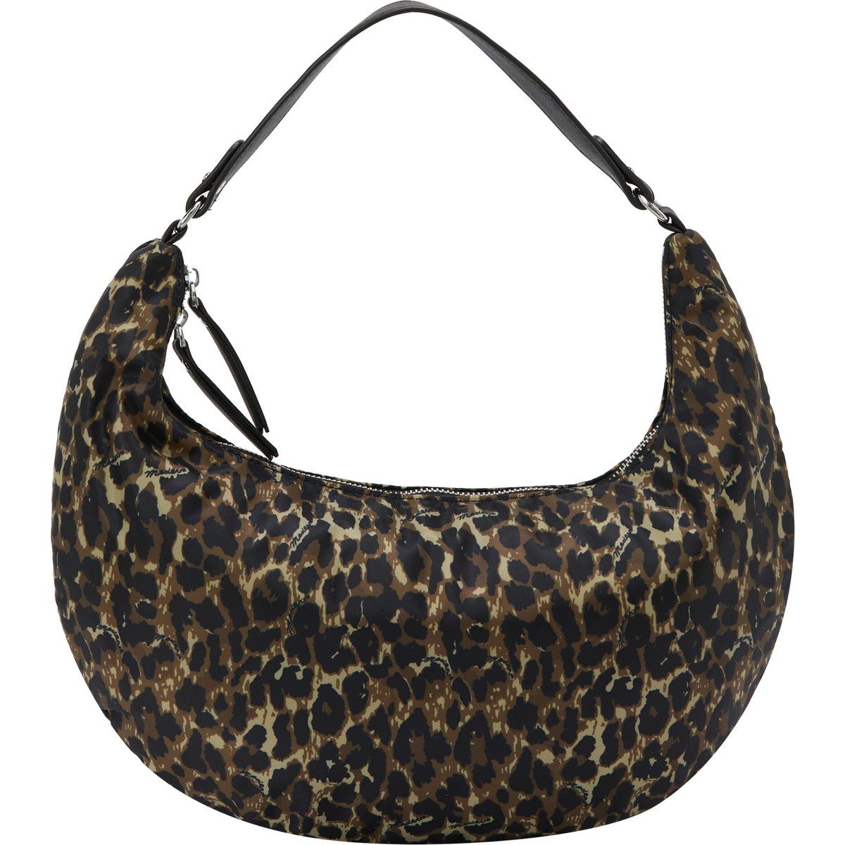 Gepolsterte Schultertasche mit Leopardenmuster