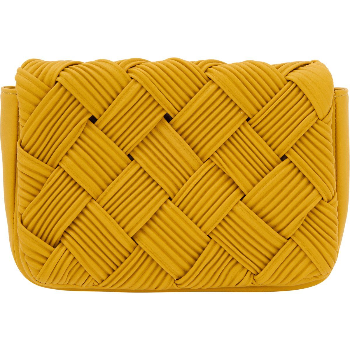 Geflochtene Crossbody-Tasche mit Klappe