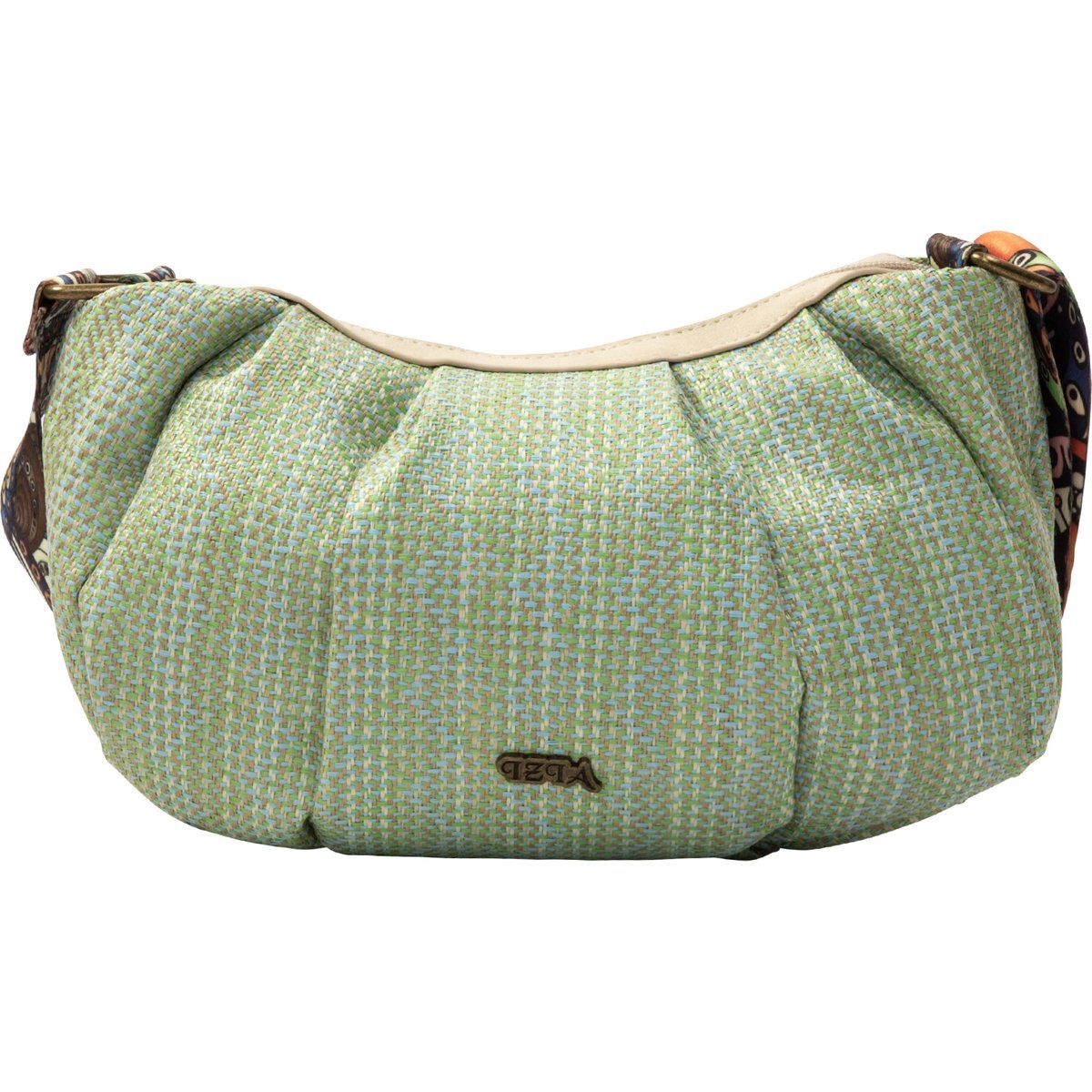 Geflochtene Boho-Schultertasche mit Falten