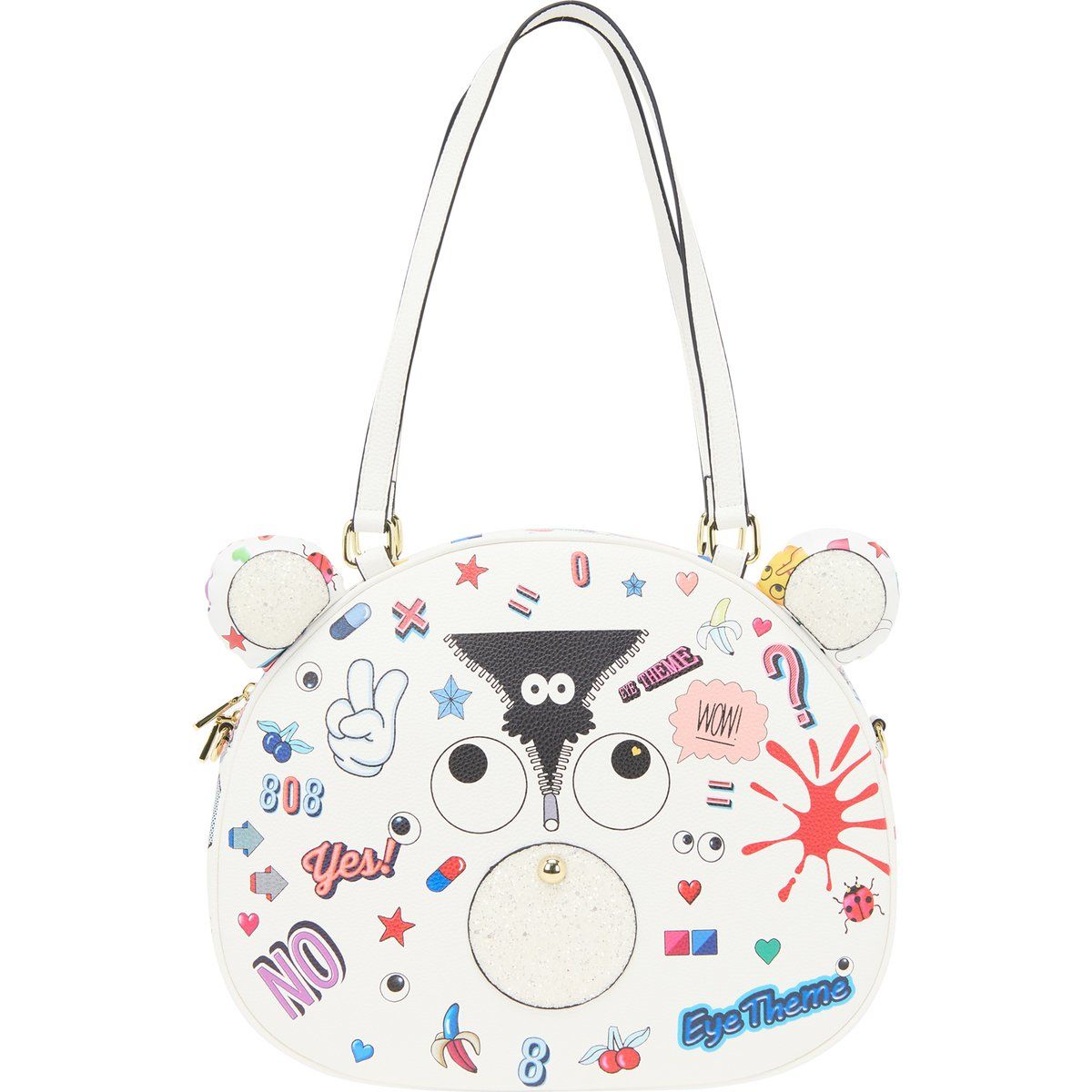 Runde Pop-Art Gesicht Handtasche