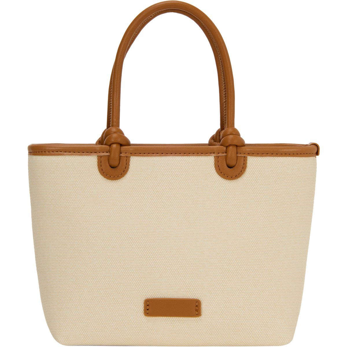 Canvas-Shopper mit farbigem Besatz