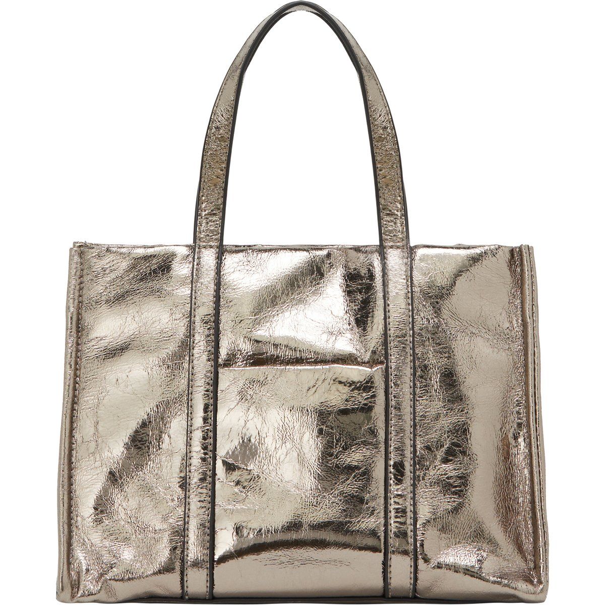 Strukturierte Metallic-Shopper-Tasche
