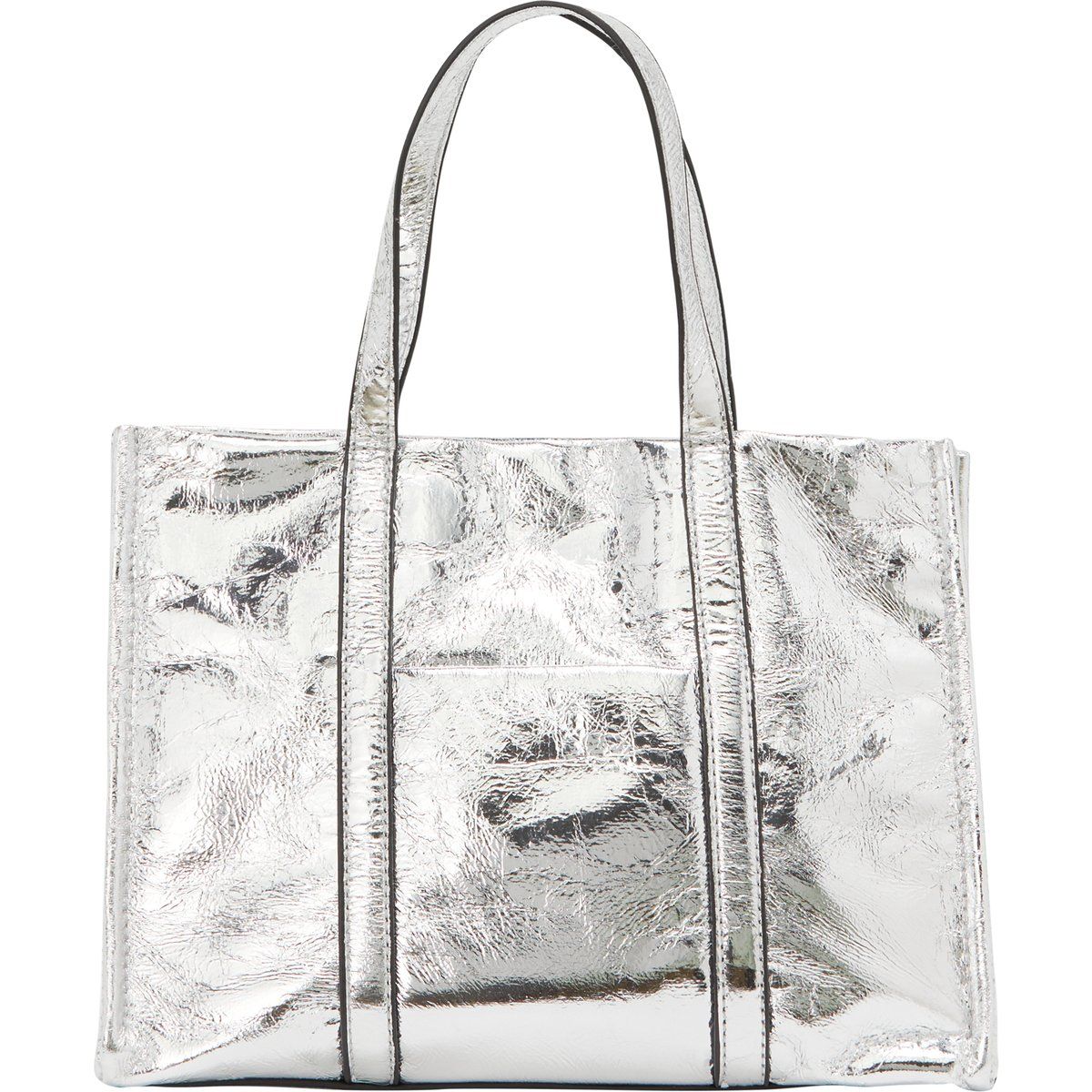 Strukturierte Metallic Shopper Tragetasche
