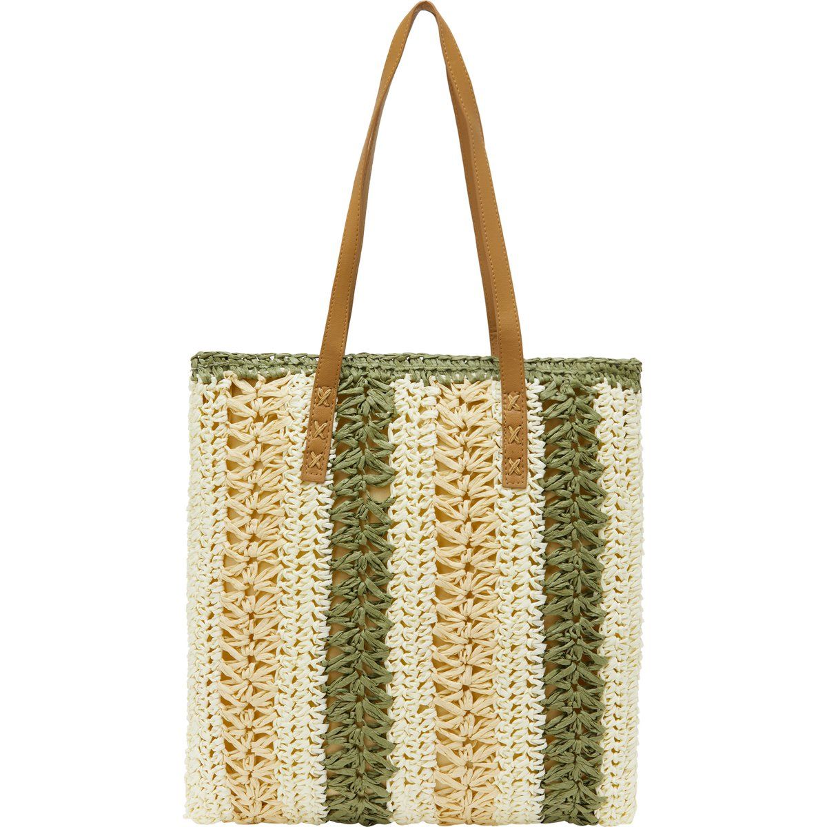 Gestreifte gewebte Shopper Tragetasche