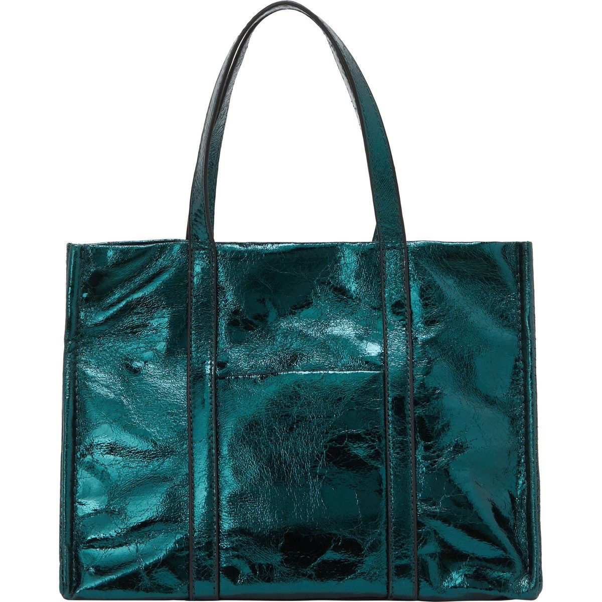 Strukturierte Metallic-Shopper-Tasche