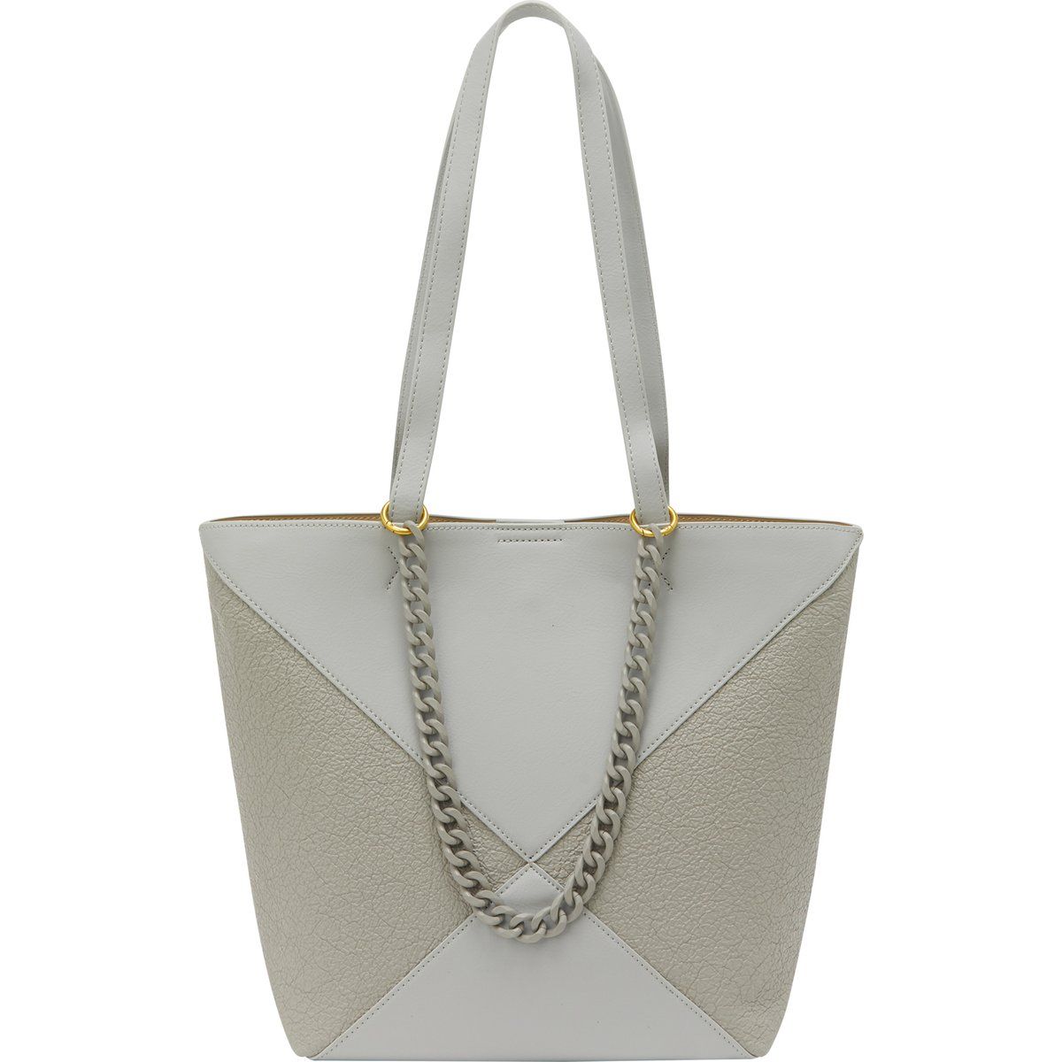 Geometrisch strukturierter Shopper mit Kette