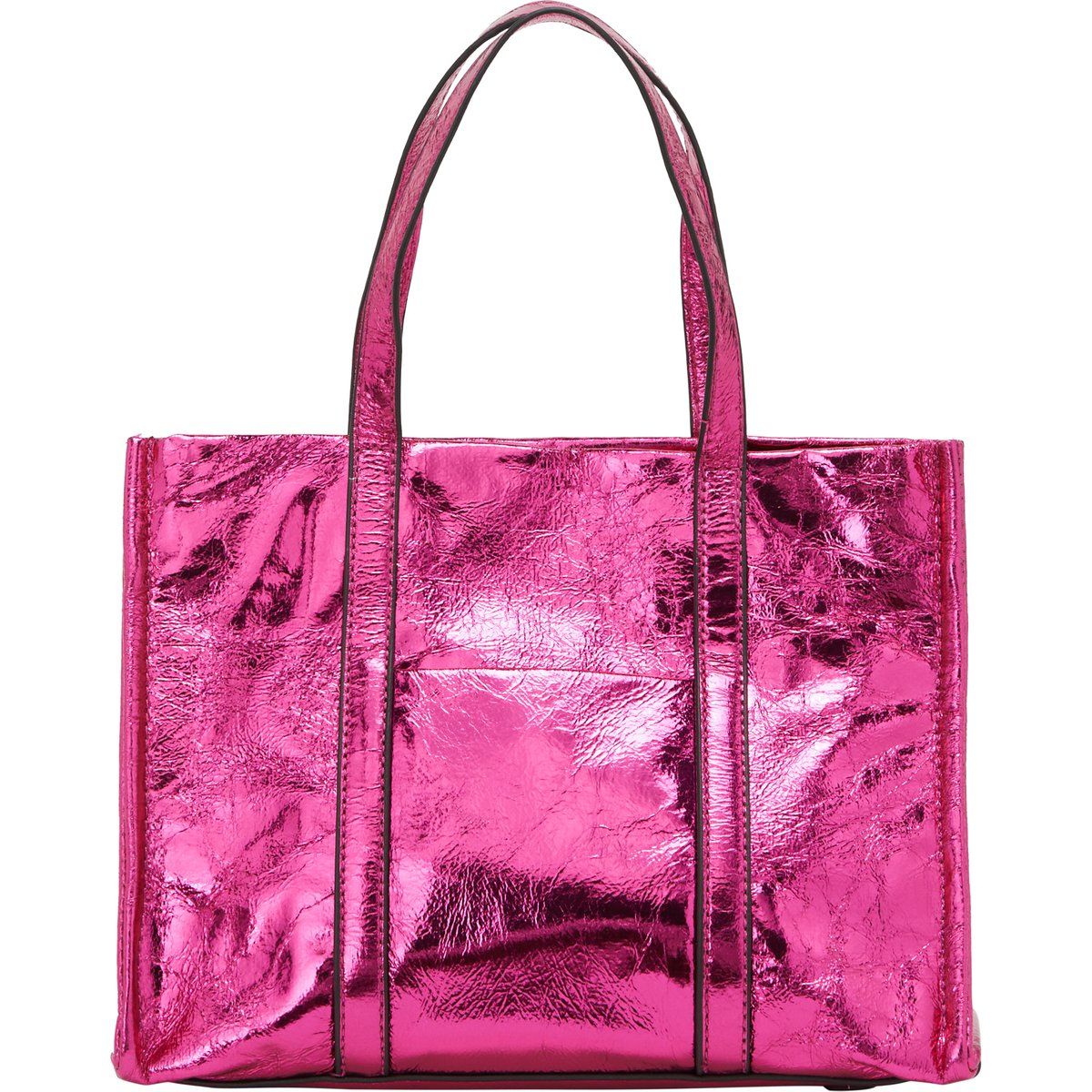 Strukturierter Shopper in Metallic-Optik