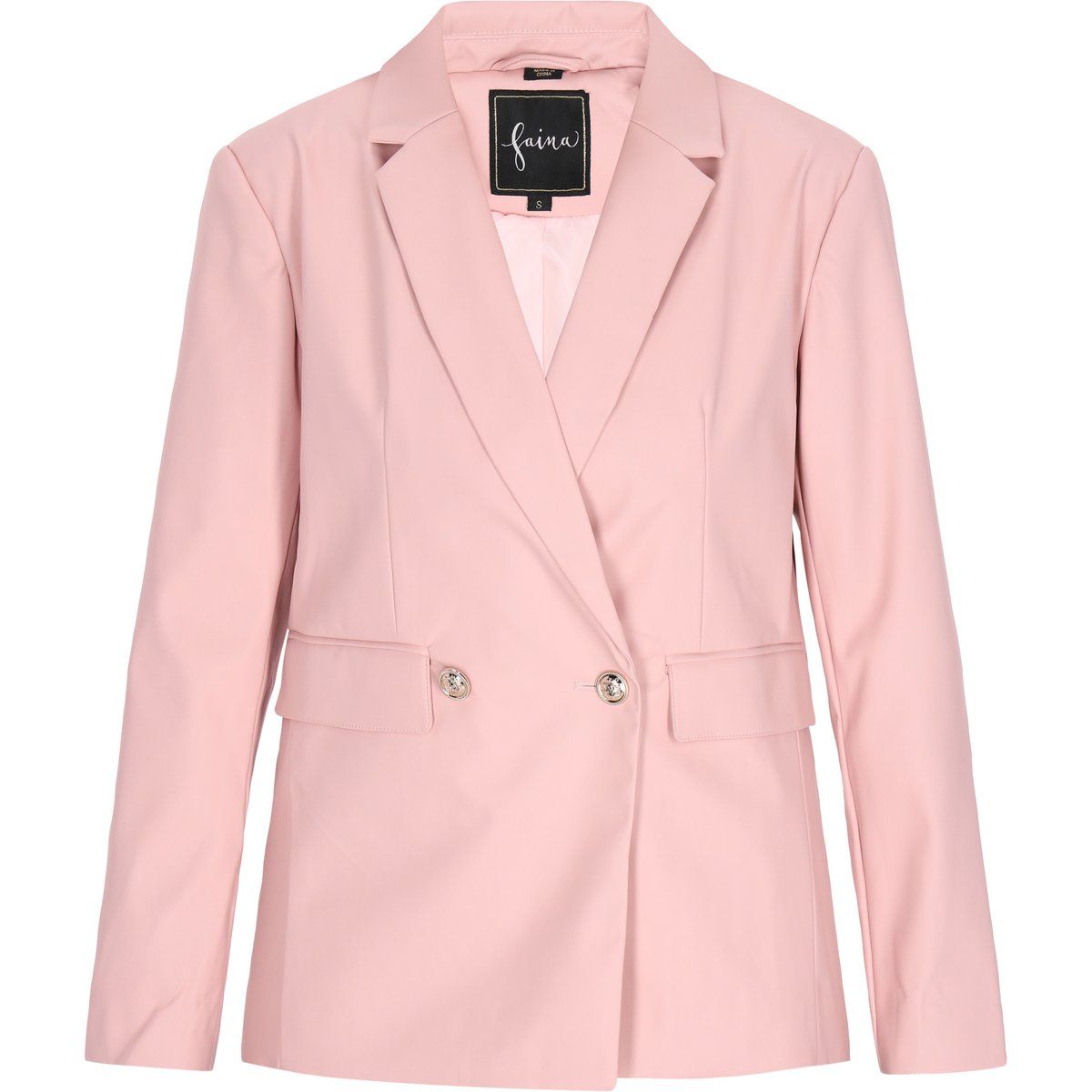 Zweireihiger Blazer aus Kunstleder