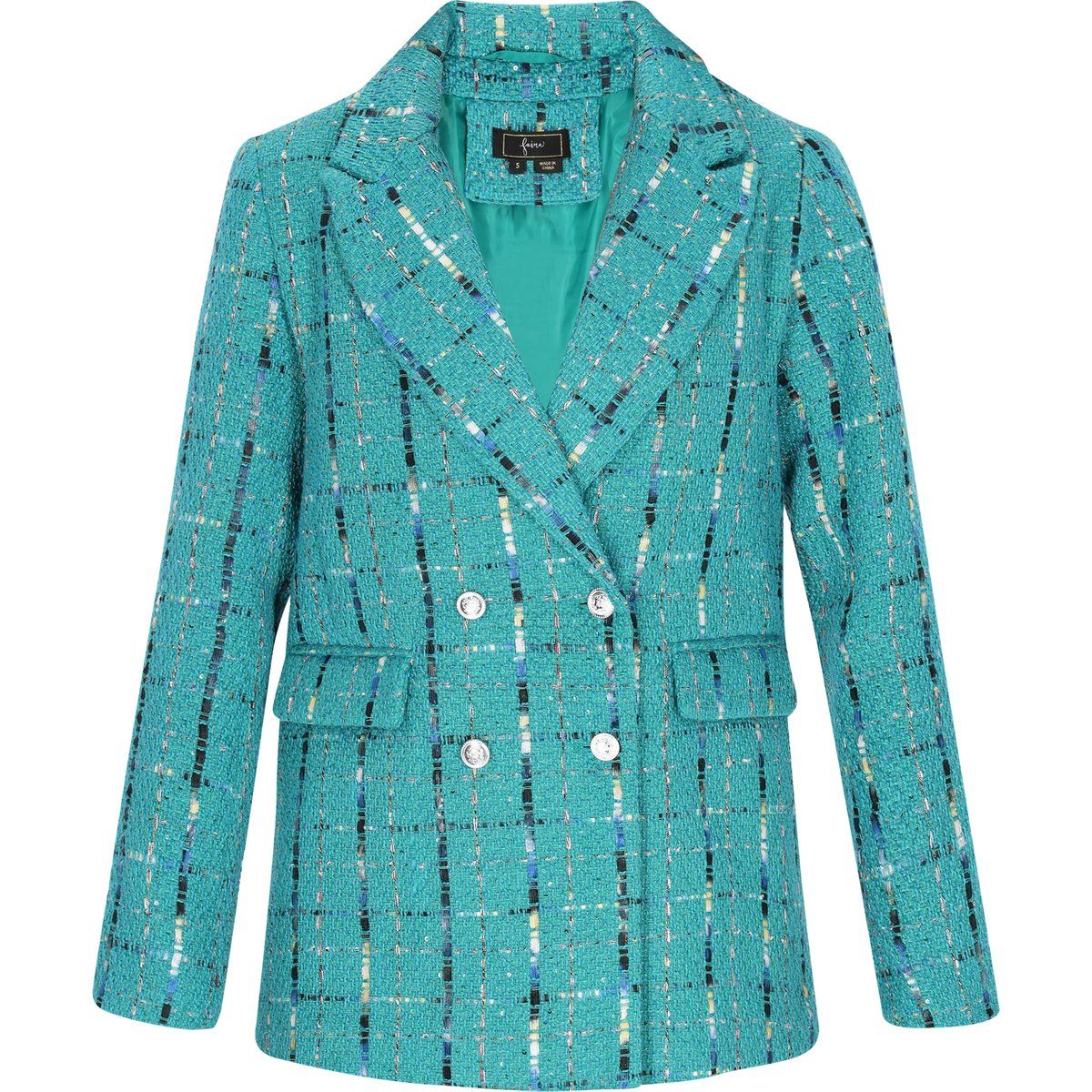 Eleganter Doppelreihiger Tweed-Blazer