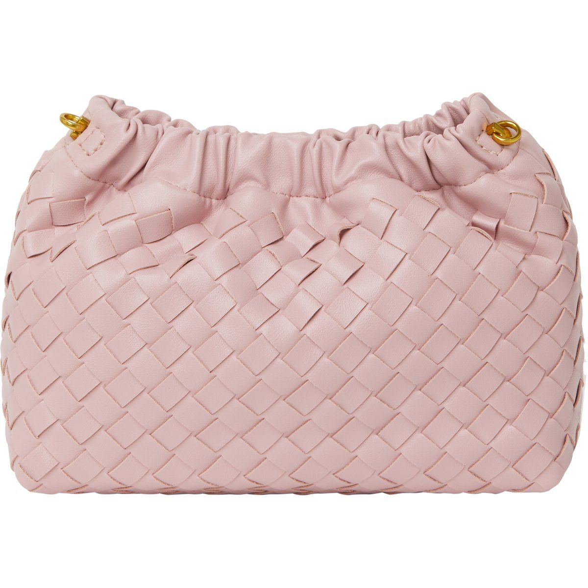 Elegante geflochtene geraffte Handtasche